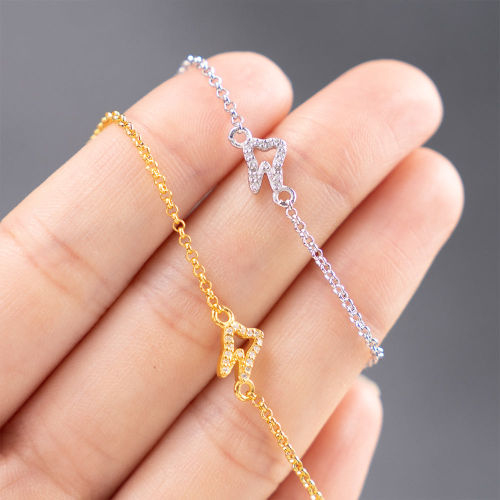 Sterling Silver Dainty Tooth Necklace
