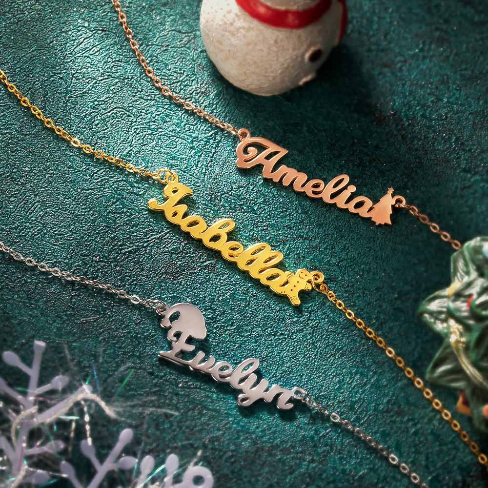 Personalized Christmas Name Necklace