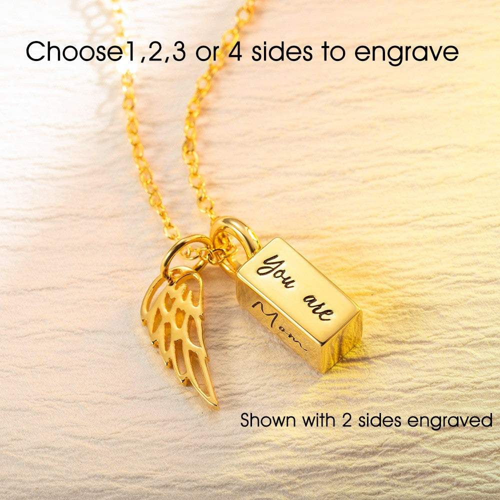 Personalized Tiny Urn Necklace, Cremation Jewelry, Ashes Keepsake, Custom Engraved Urn Necklace