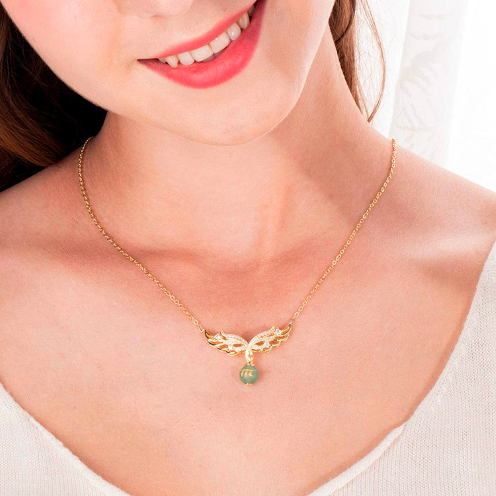 Custom Angel Number Crystal Necklace, Angel Wings Necklace, Natural Crystal Necklace, Spiritual Jewelry, Birthday/Christmas Gifts for Mom/Bridesmaids