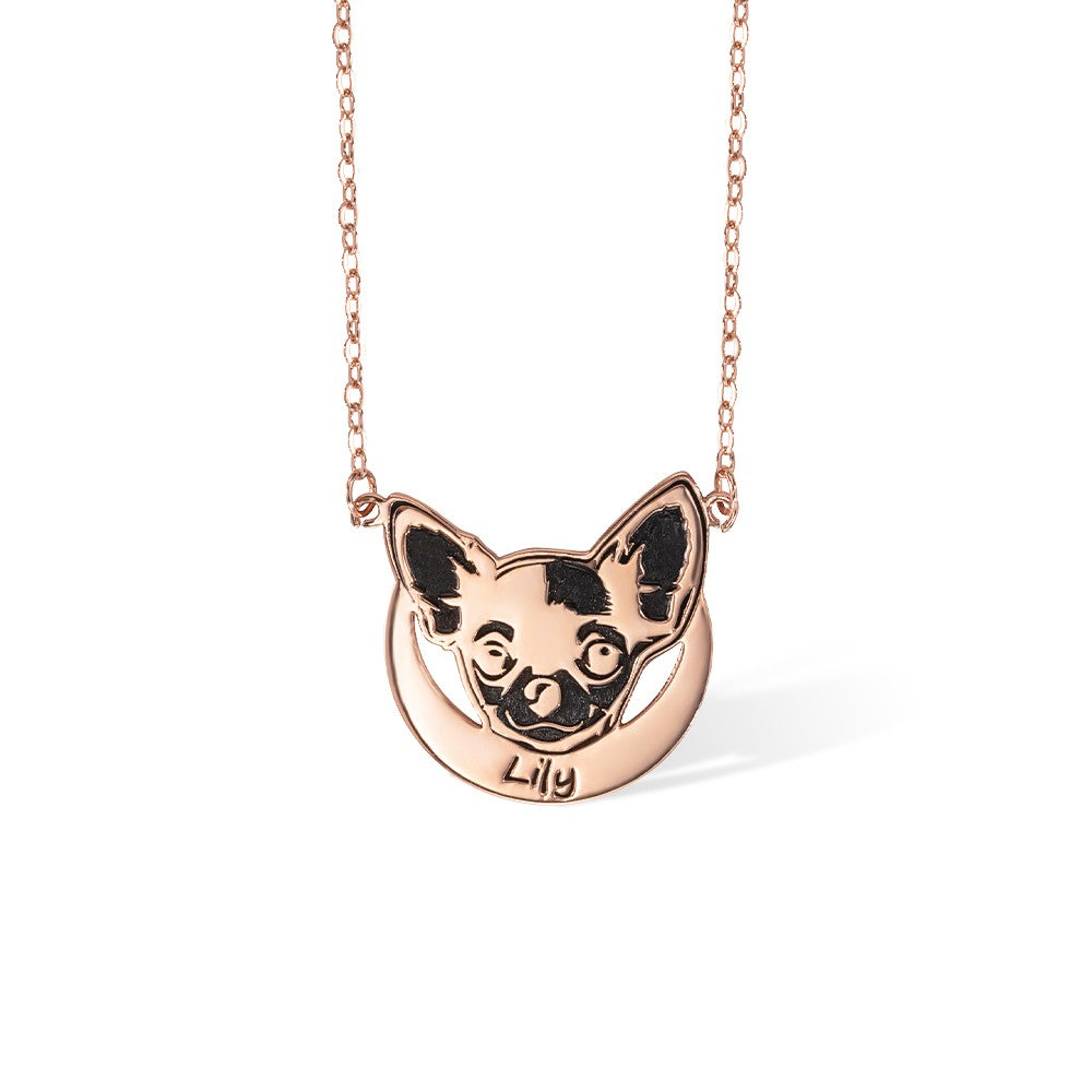 Personalized French Bulldog Silver Necklace, Dog Name Necklace, Handmade Dog Gifts, Dog Breed Jewelry