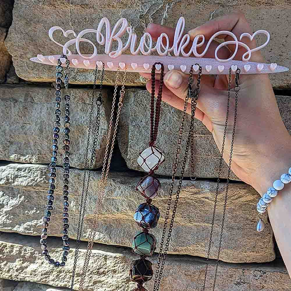 Personalized Name Necklace Holder, Custom Jewelry Hanger, Keepsake Jewelry Organizer, Best Friend Gift, Unique Gift for Her