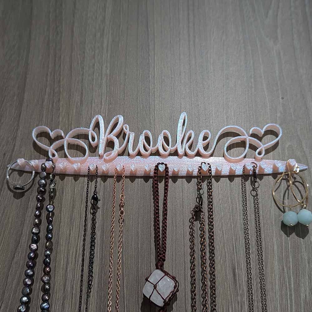 Personalized Name Necklace Holder, Custom Jewelry Hanger, Keepsake Jewelry Organizer, Best Friend Gift, Unique Gift for Her