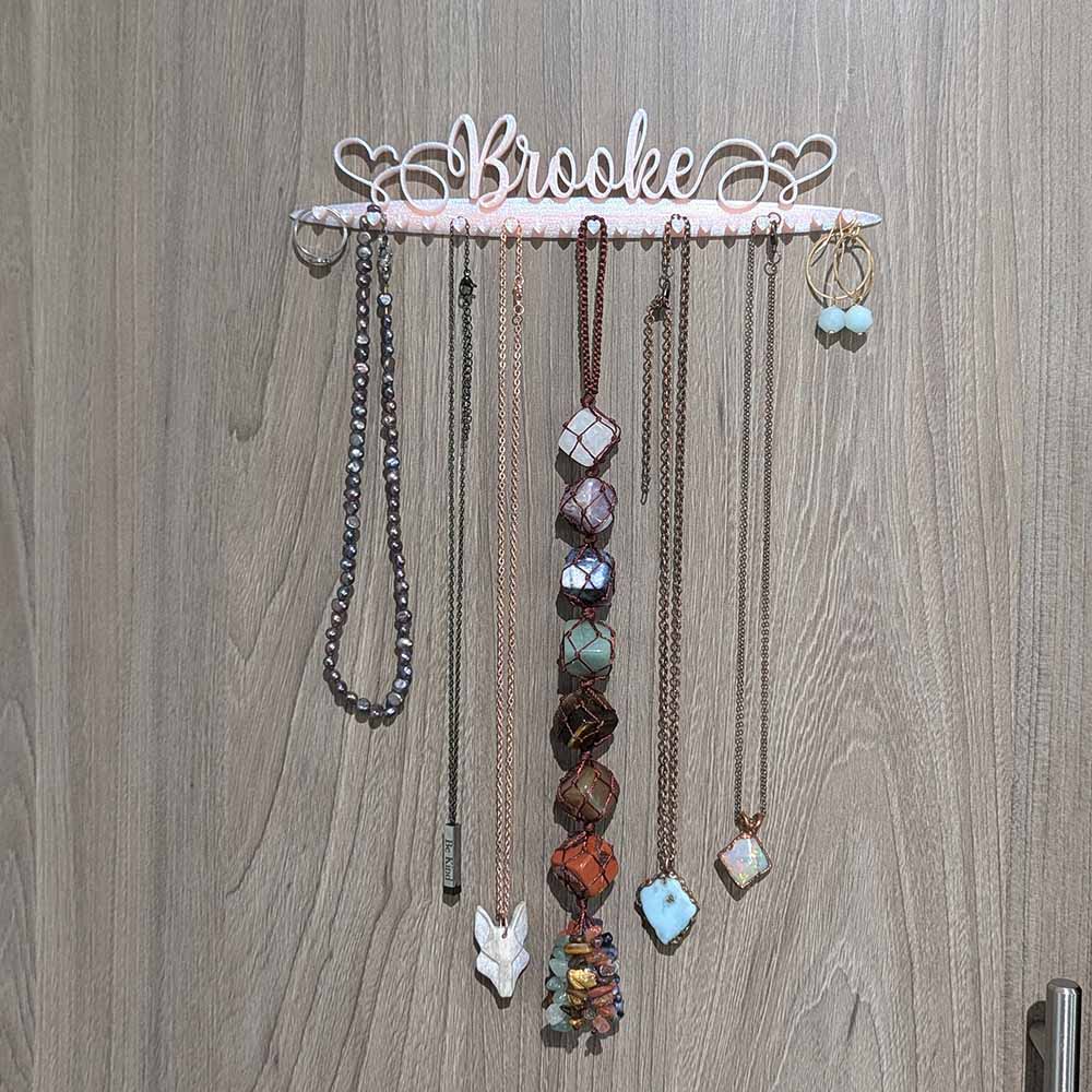 Personalized Name Necklace Holder, Custom Jewelry Hanger, Keepsake Jewelry Organizer, Best Friend Gift, Unique Gift for Her