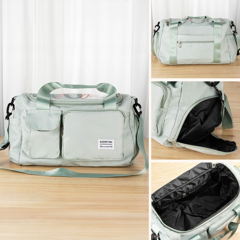 Custom Name Weekender Bag with Shoulder Strap, Glitter Initial Duffle Bag, Waterproof Travel Overnight Bag, Birthday/Back to School Gift for Women