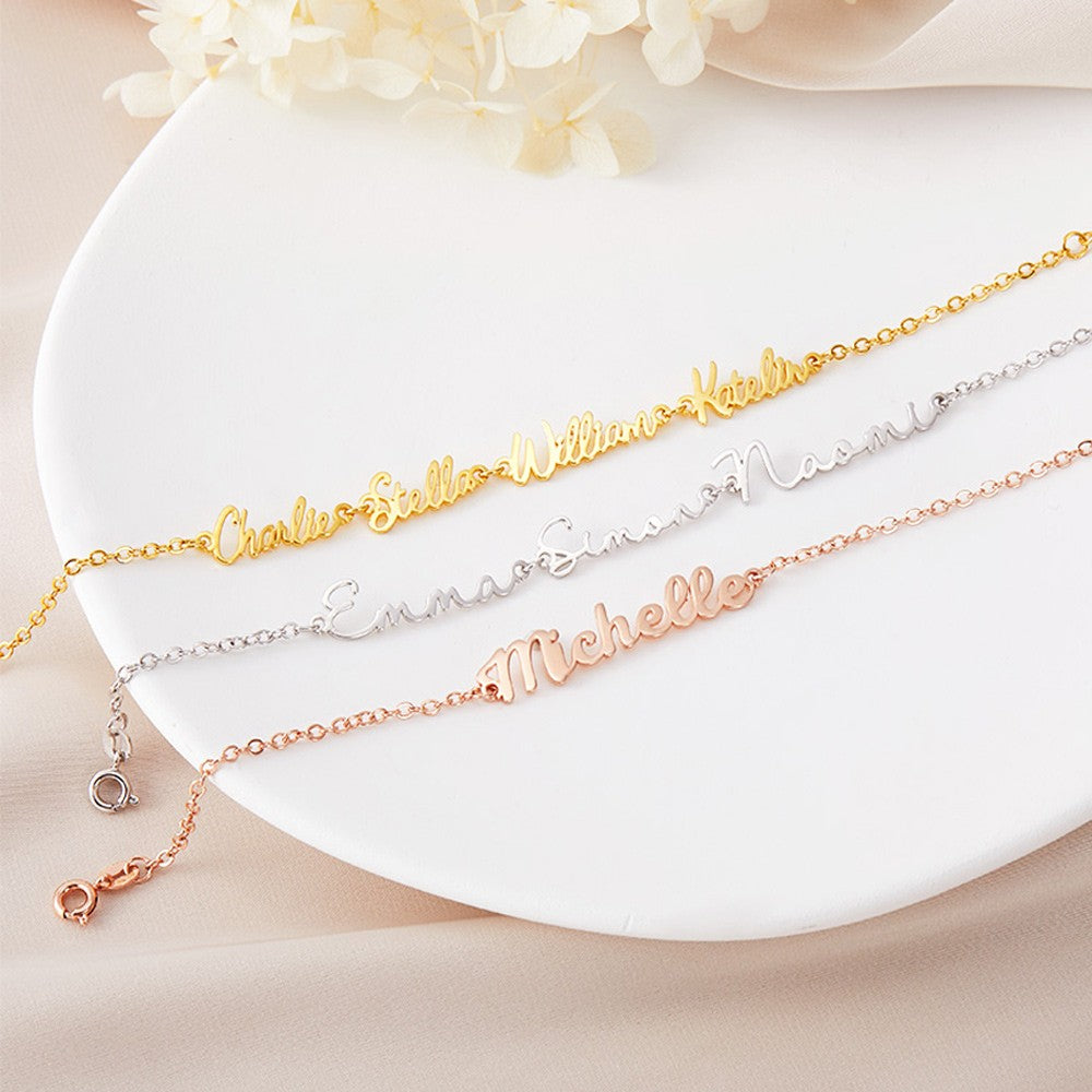 Personalized Dainty Multiple Names Family Bracelet, Mother's Day/Anniversary/Christmas Gift for Mother/Wife/Family