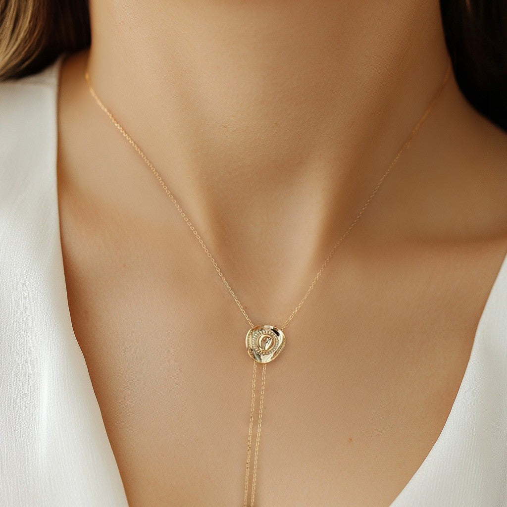 Personalized Cowboy Hat Necklace for Women, Custom Initial Charm Necklace, Dainty Western Jewelry, Birthday/Christmas/Anniversary Gift for Cowgirl