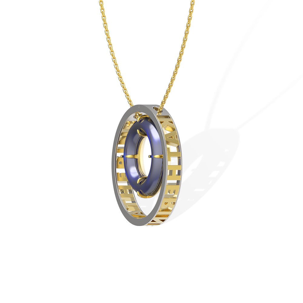 Personalized Crystal Name Jewelry Set – Custom Gold & Silver Circle Pendant, Earrings & Ring, Minimalist Gift for Women