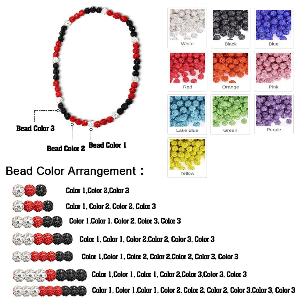 Custom Baseball Softball Sports Rhinestone Beaded Drip Necklace