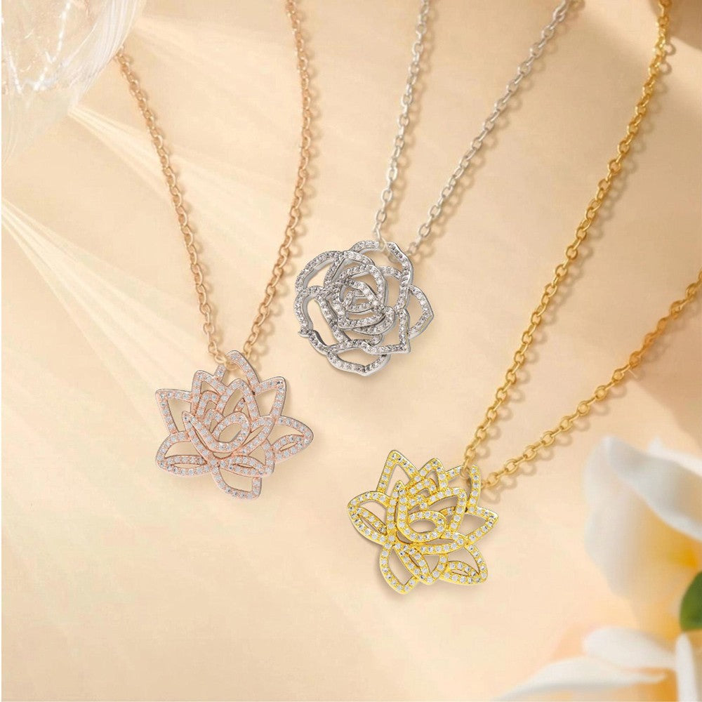 Personalized Birth Flower Necklace for Women – Custom Floral Pendant with Adjustable Chain, Meaningful Gift for Birthday, Anniversary, or Mother’s Day