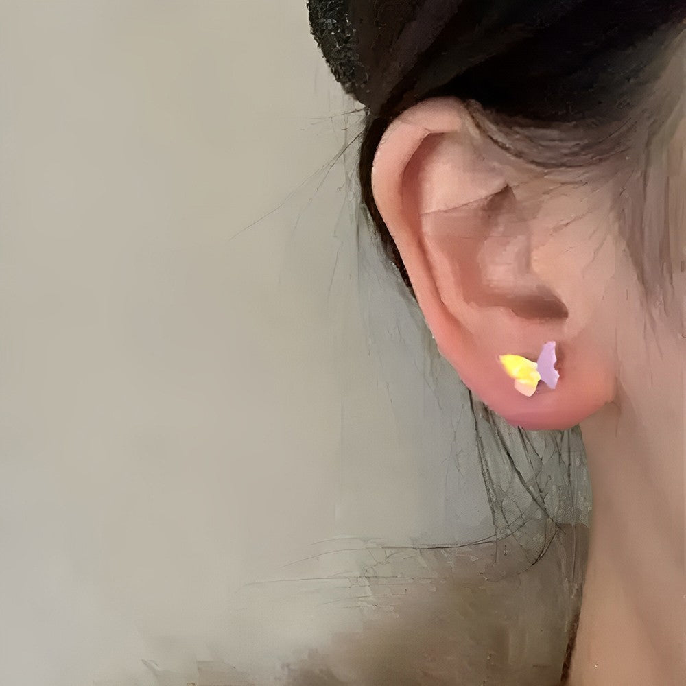 Mini Butterfly Stud Earrings Set – Cute Forest-Inspired Jewelry for Girls, Simple Aesthetic Accessories for Everyday Wear