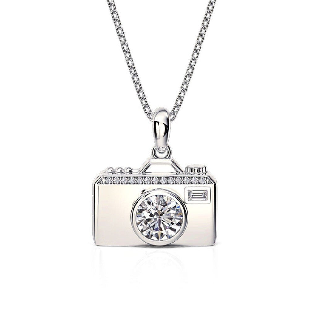 Unique Camera Custom Photo Locket Necklace – Vintage Pendant with Dual Photo Compartments, Personalized Memory Jewelry Gift for Women