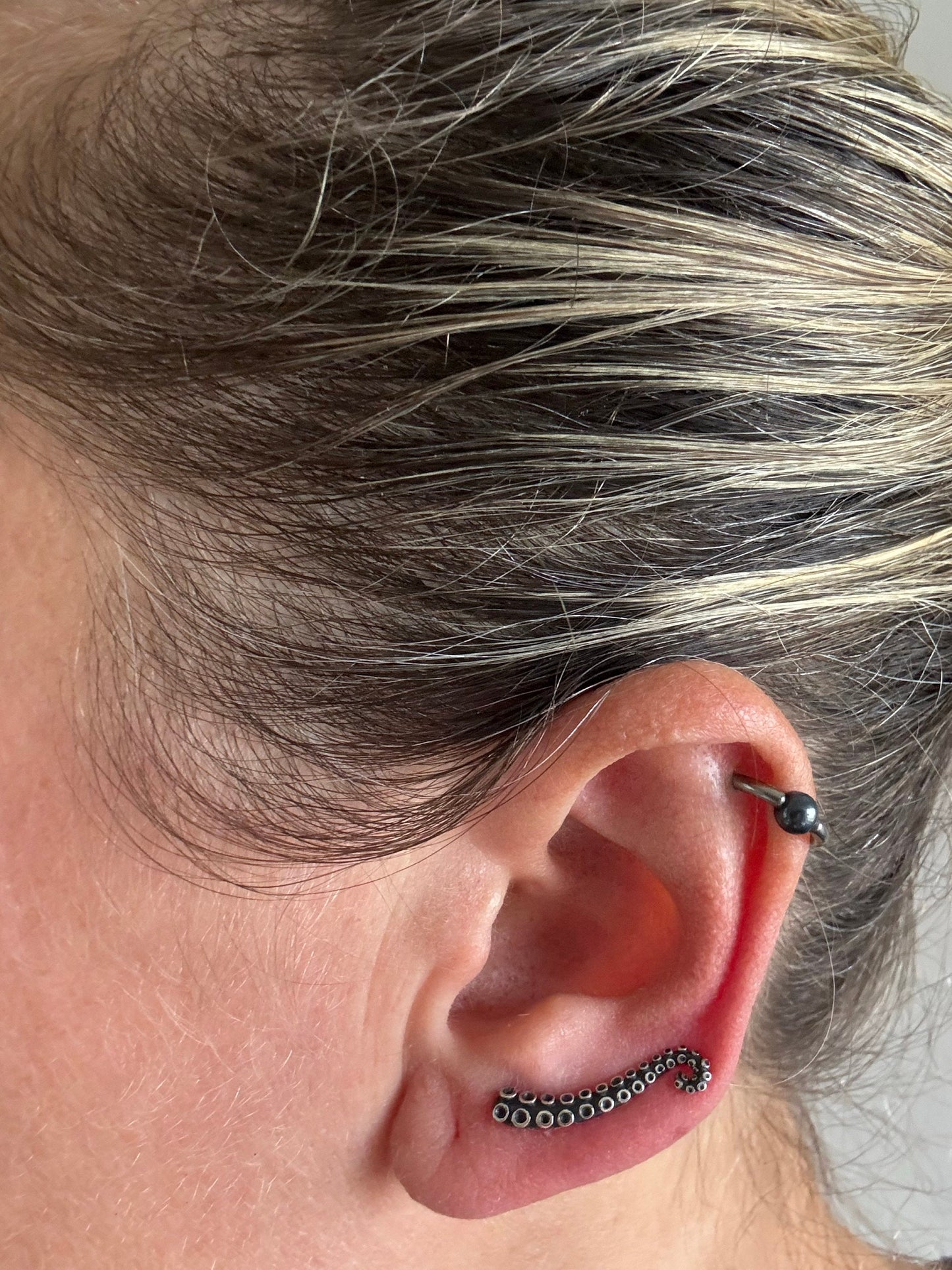 Octopus Tentacle Ear Cuff Earring Sterling Silver Ear Wrap Earrings Boho Jewelry Gift for Her - ECU010