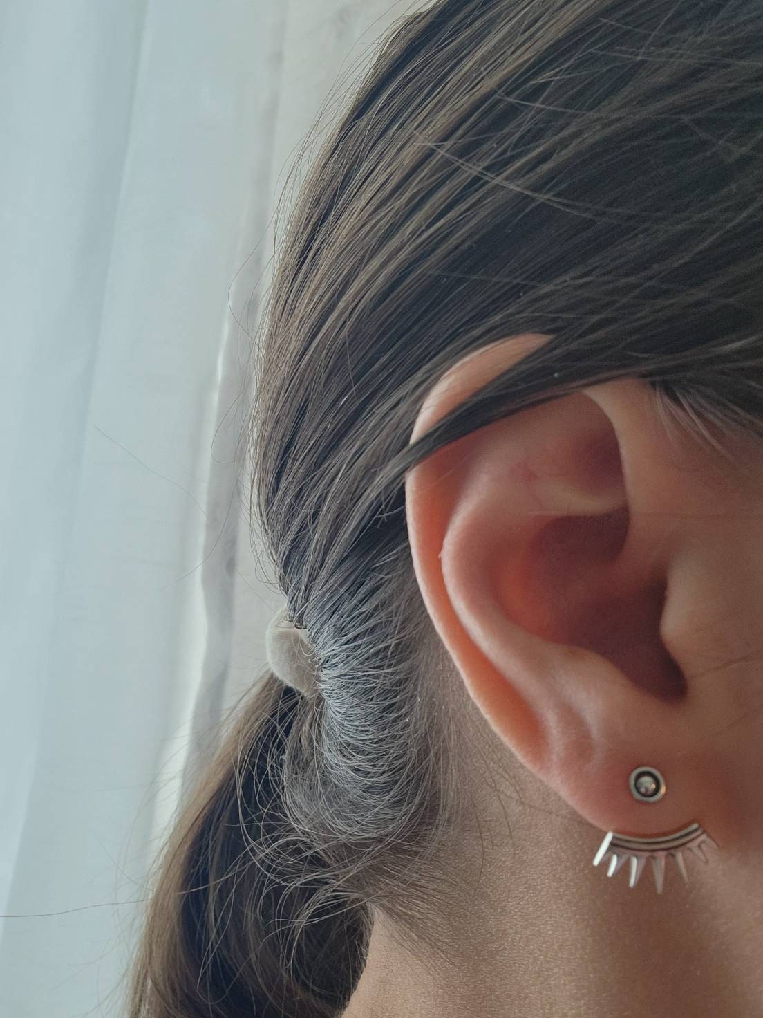 Sterling Silver Ear Jacket Earrings Sunshine Ear Cuff Earrings Boho Jewelry Gift for Her Best Christmas Gift - JKT001