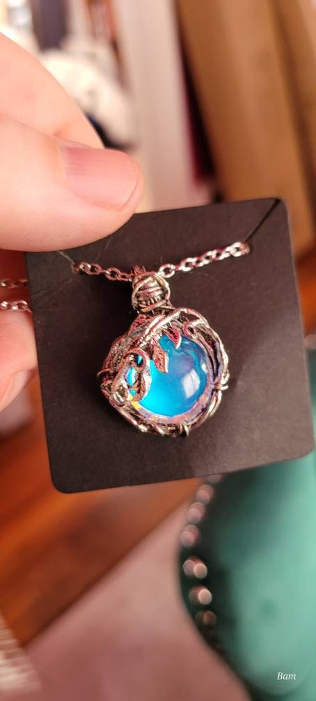 Witch’s Mirror Necklace | Hexenspiegel Protection Amulet From Dark Arts | Wiccan Amulet | Alter Tool