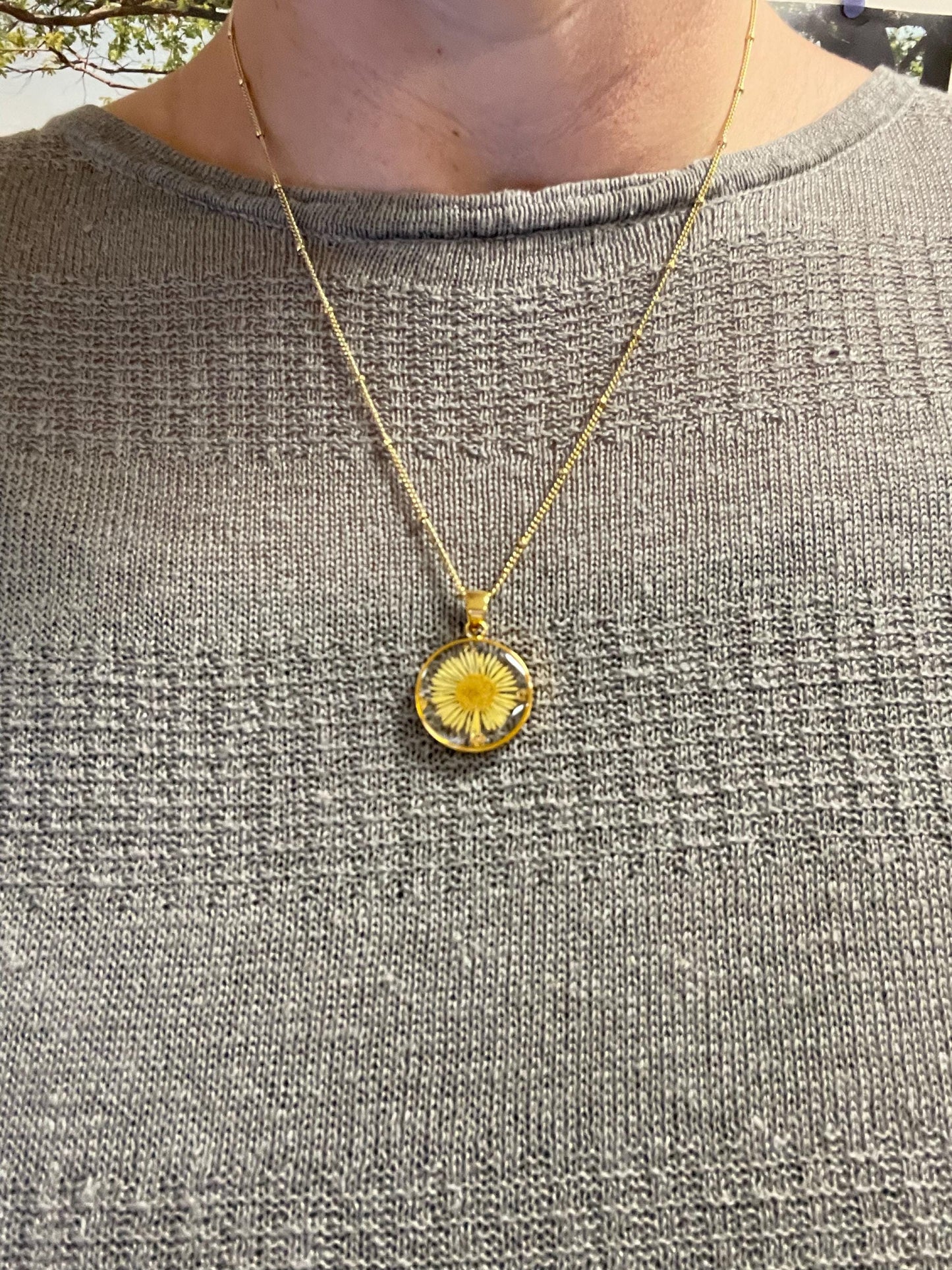 Birth Month Flower Necklace for Women, Personalized Birth Flower Necklace, Pressed Floral Necklace, Birthday Gift for Her, Resin Jewelry