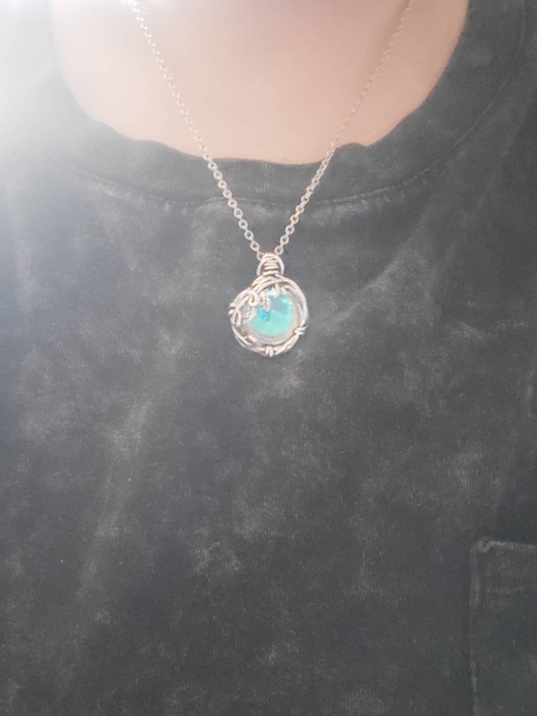 Witch’s Mirror Necklace | Hexenspiegel Protection Amulet From Dark Arts | Wiccan Amulet | Alter Tool
