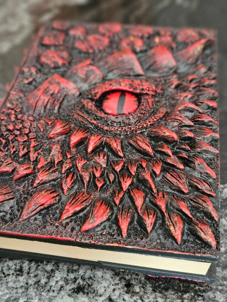 Vintage Design Embossed 3D Journal, Dragons Theme Sketchbook, Loose-leaf Notepad, Loose-leaf ledger, Book Of Dragons, Magical Notebook