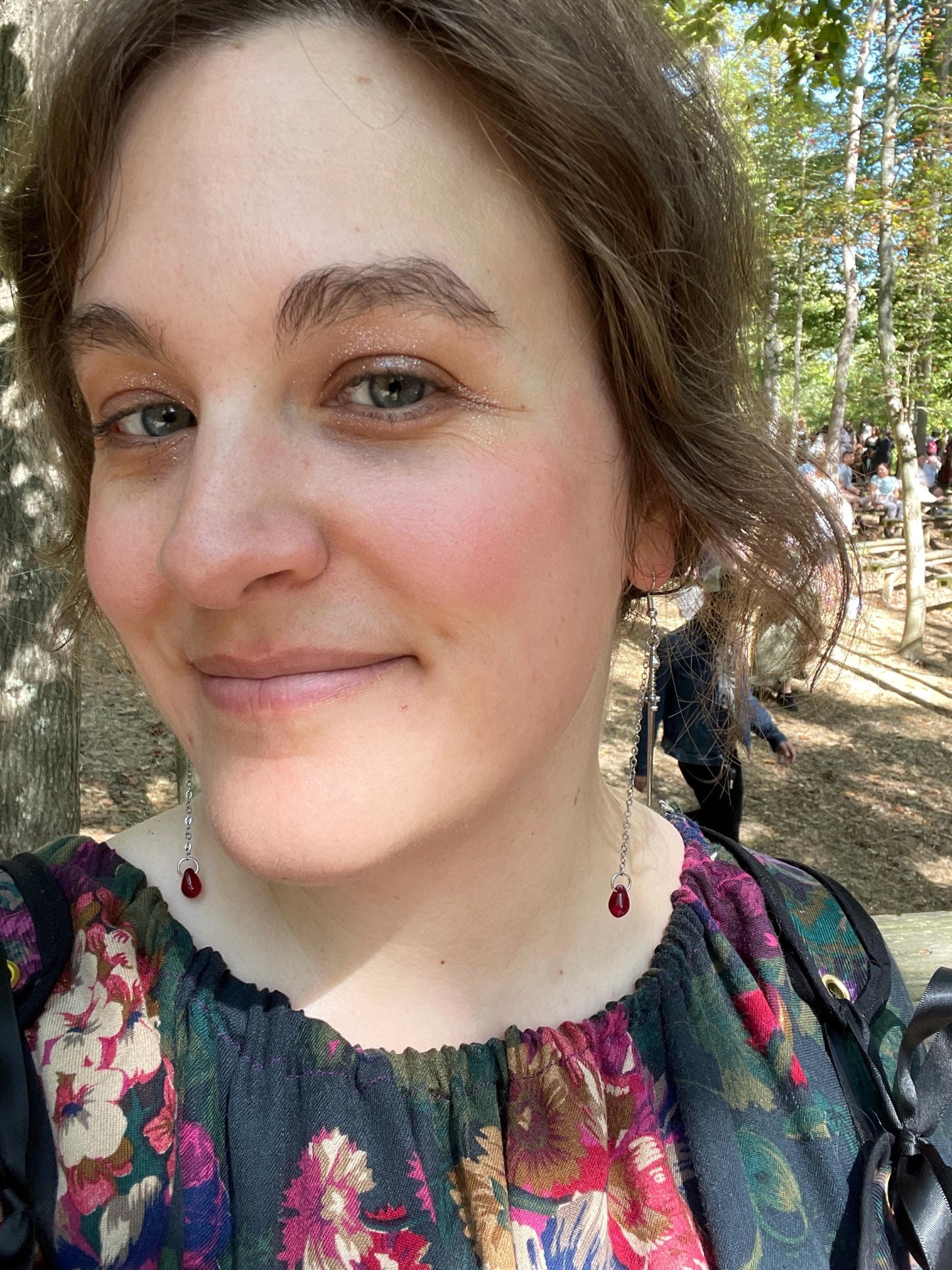 Sword and Blood Drop Earrings