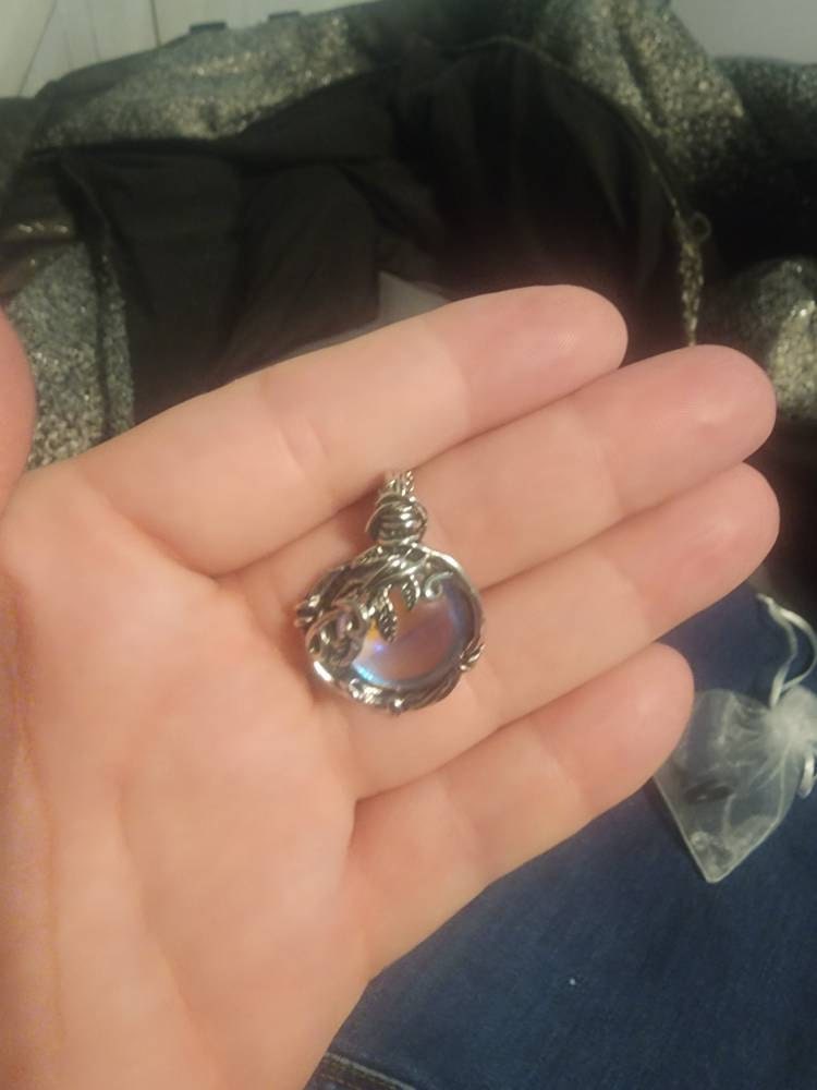Witch’s Mirror Necklace | Hexenspiegel Protection Amulet From Dark Arts | Wiccan Amulet | Alter Tool