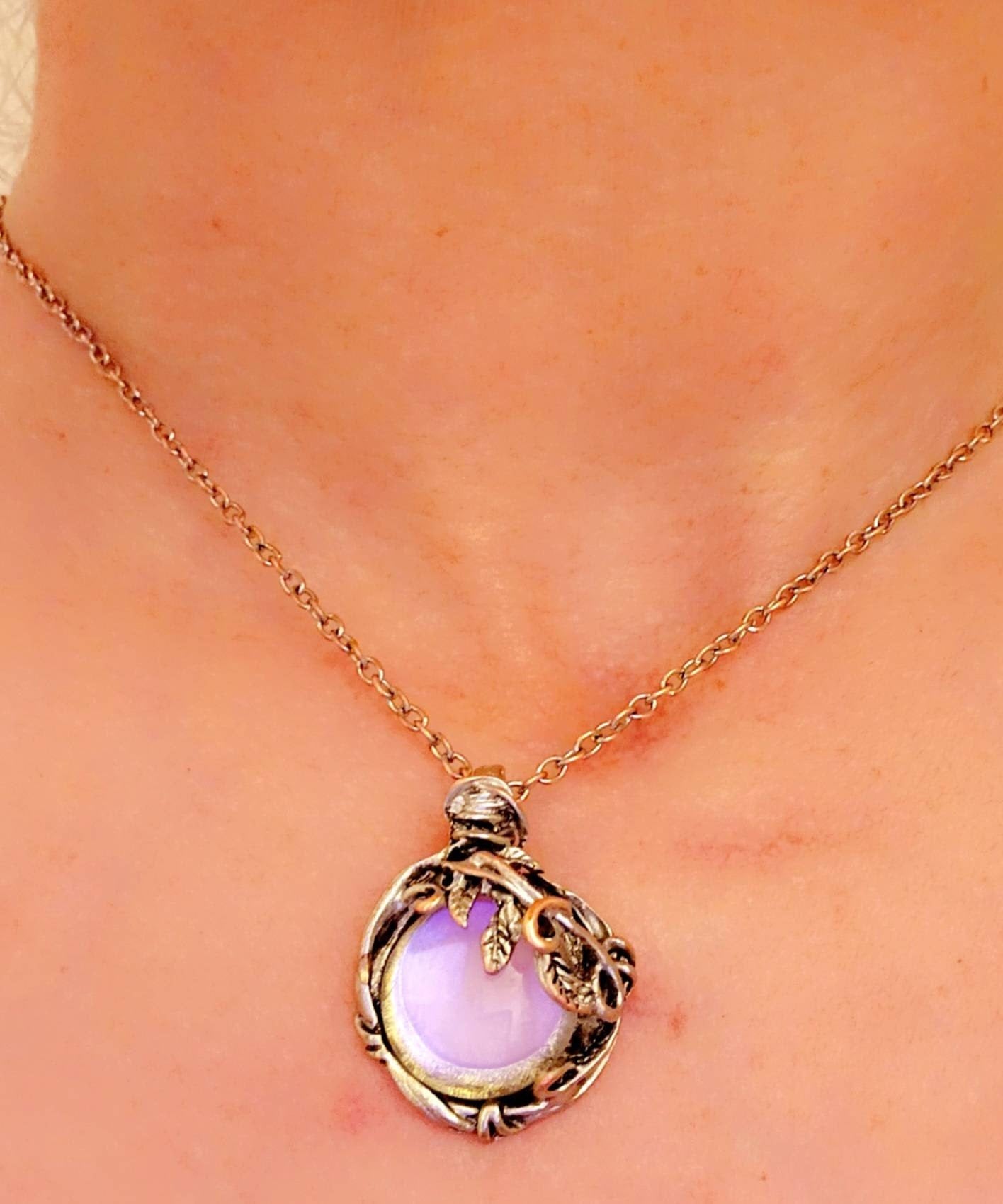 Witch’s Mirror Necklace | Hexenspiegel Protection Amulet From Dark Arts | Wiccan Amulet | Alter Tool