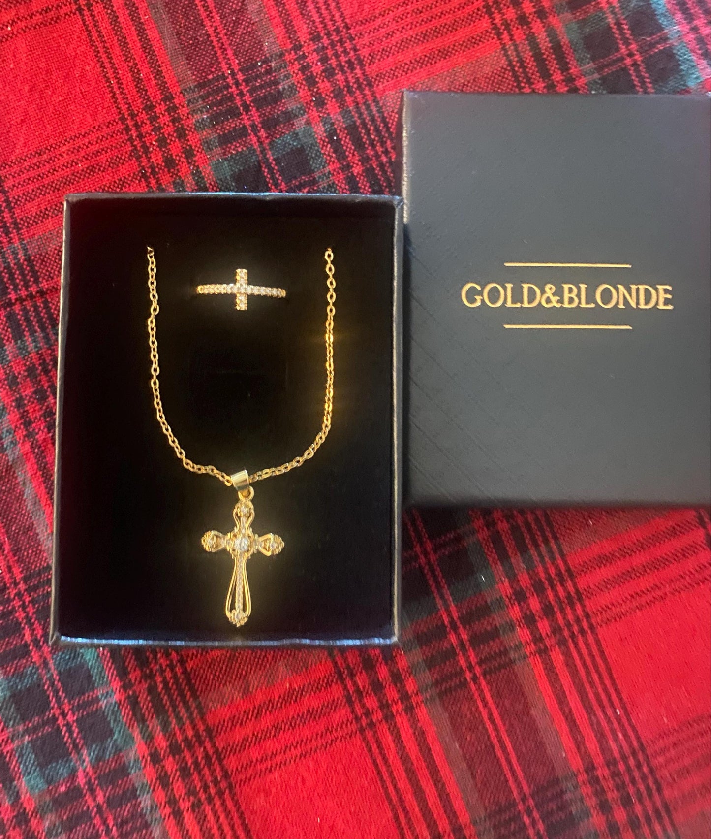 Gold Filled Cross Necklace Gold Religious Cross Charm Unisex Women Men Necklace Pray Christian Faith Pendant WATERPROOF Everyday Jewelry