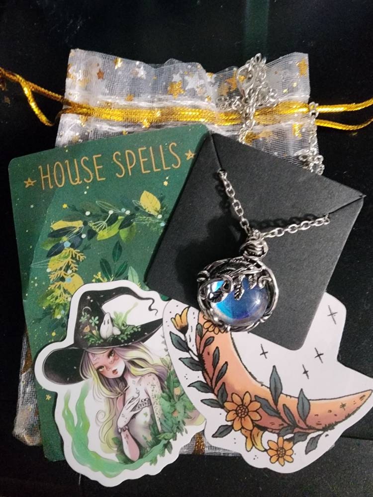 Witch’s Mirror Necklace | Hexenspiegel Protection Amulet From Dark Arts | Wiccan Amulet | Alter Tool