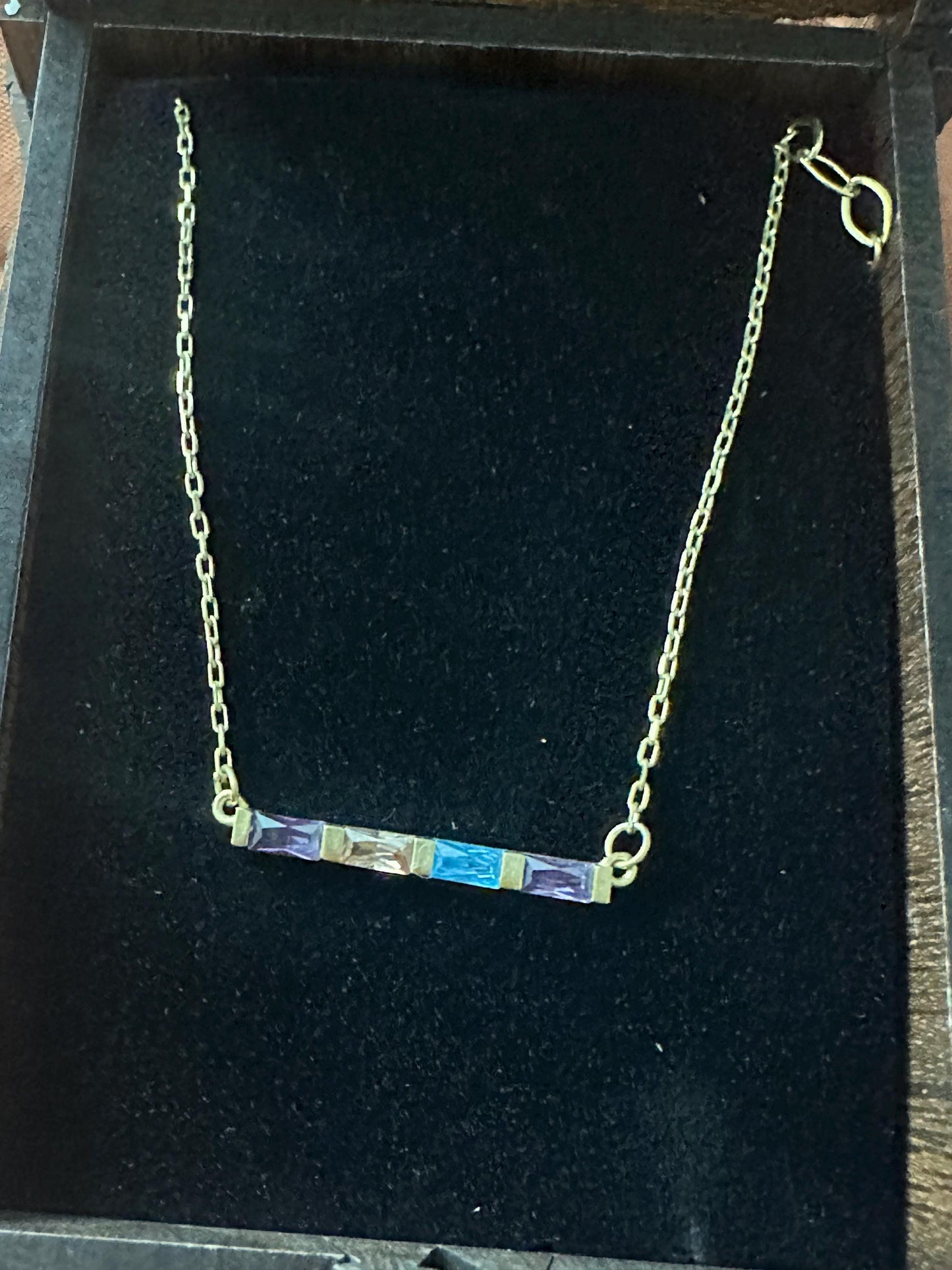 Baguette Birthstone Necklace,Family Birthstone Necklace,Personalized Gift,Mother's Birthstone Jewelry,Mothers Day Gift for Mom,Birthday Gift