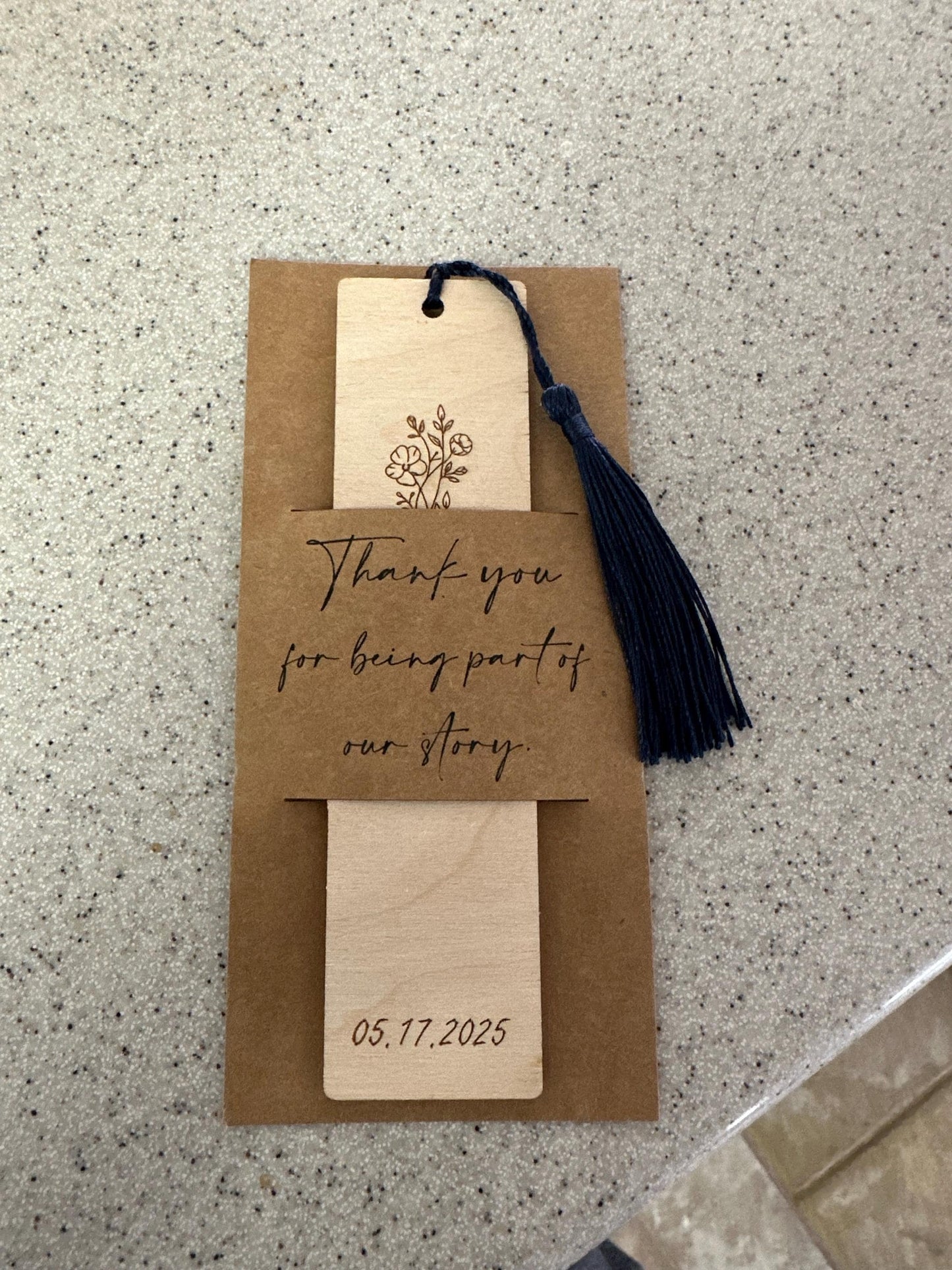 Personalized Wooden Bookmarks - Custom Wedding Favors, Party Gifts, Bridal Shower Keepsakes, Save the date