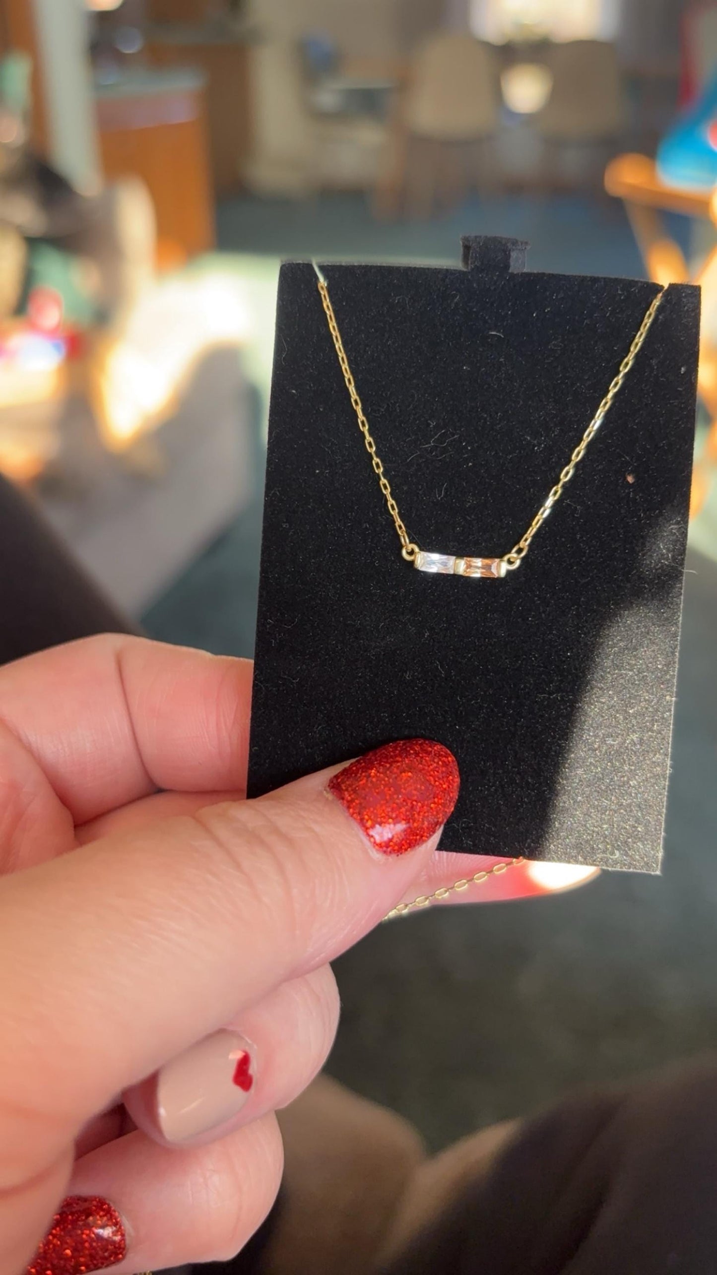 Baguette Birthstone Necklace,Family Birthstone Necklace,Personalized Gift,Mother's Birthstone Jewelry,Mothers Day Gift for Mom,Birthday Gift