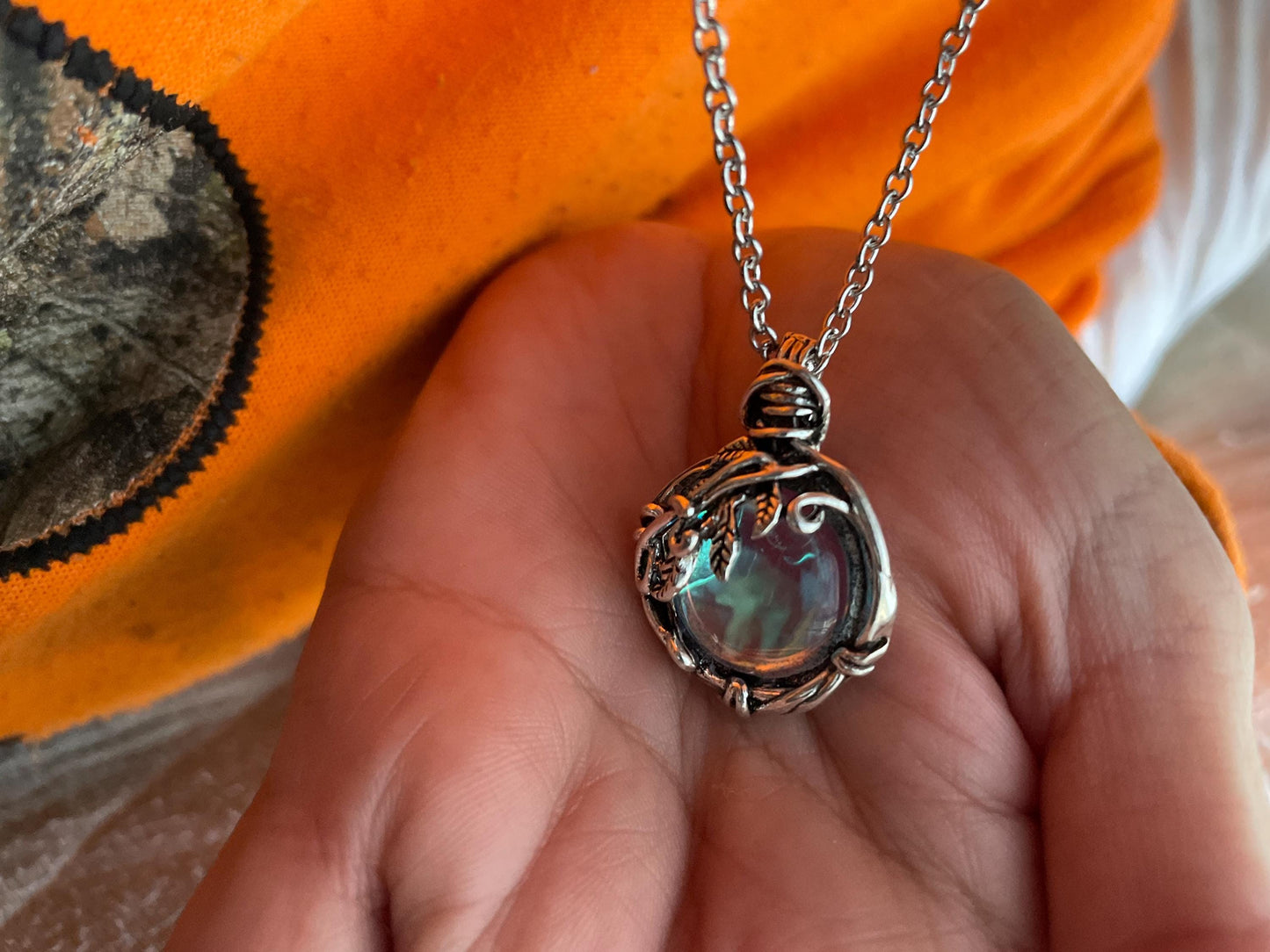 Witch’s Mirror Necklace | Hexenspiegel Protection Amulet From Dark Arts | Wiccan Amulet | Alter Tool