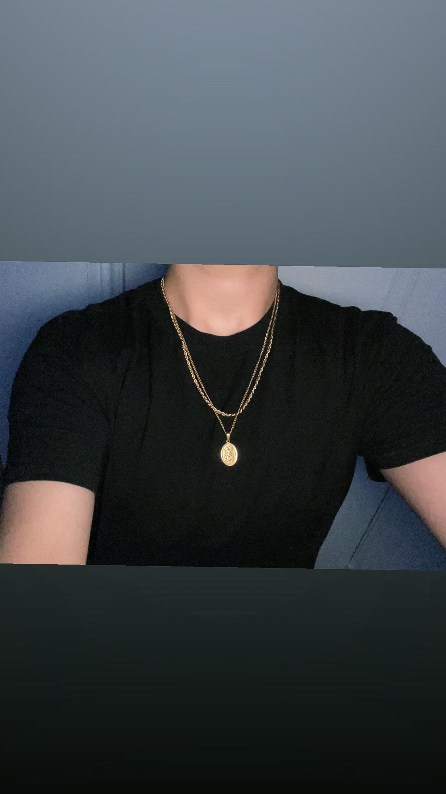 18k Gold St Michael Pendant Saint Michael Medal Man Pendant Man Necklace for Men Pendant for Men Gold Man Necklace Gift Mans Gift For Dad