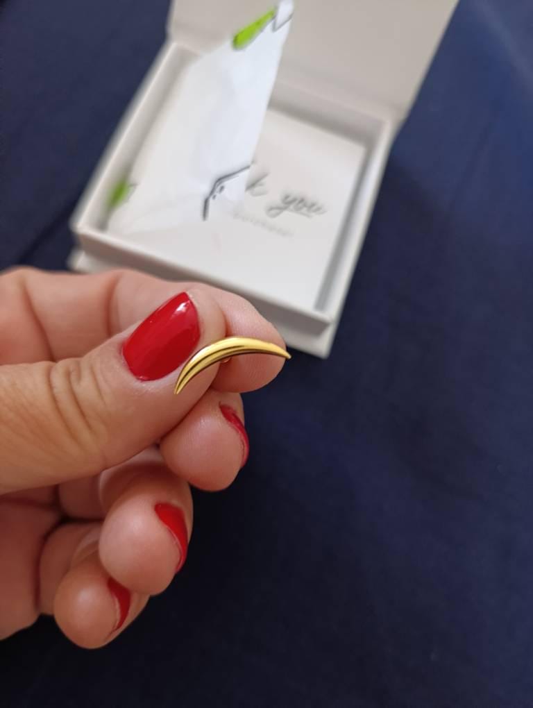 Cartilage Earring Crescent Moon Helix Earring 20G 18G 16G Sterling Silver Minimalist Stud Piercing Dainty Jewelry Ear Cuff Earring - CRT001