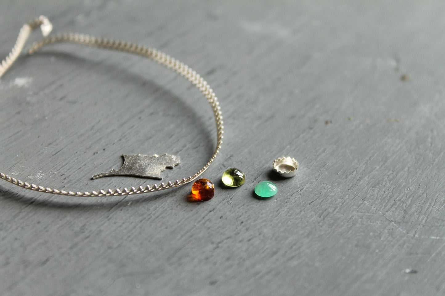 Personalized Mushrooms Birthstone Necklace
