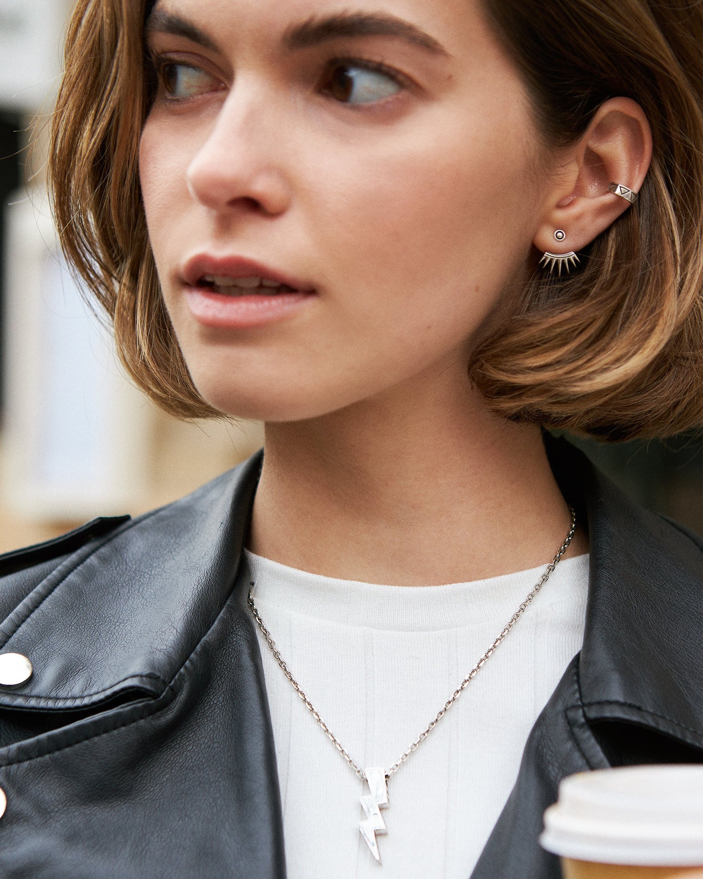 Sterling Silver Ear Jacket Earrings Sunshine Ear Cuff Earrings Boho Jewelry Gift for Her Best Christmas Gift - JKT001