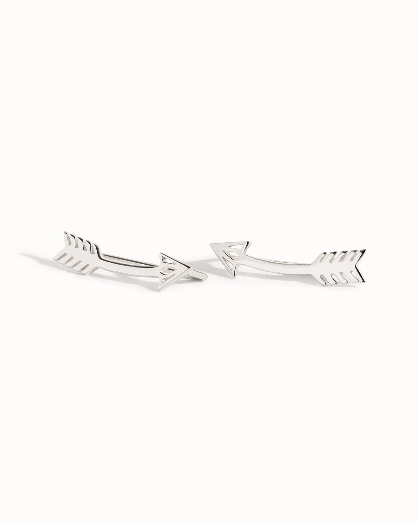 Arrow Earrings Sterling Silver Ear Climber American Native Ear Crawler Earrings Boho Ear Cuff 925 Silver Jewelry Gift Bohemian 14K - FES019