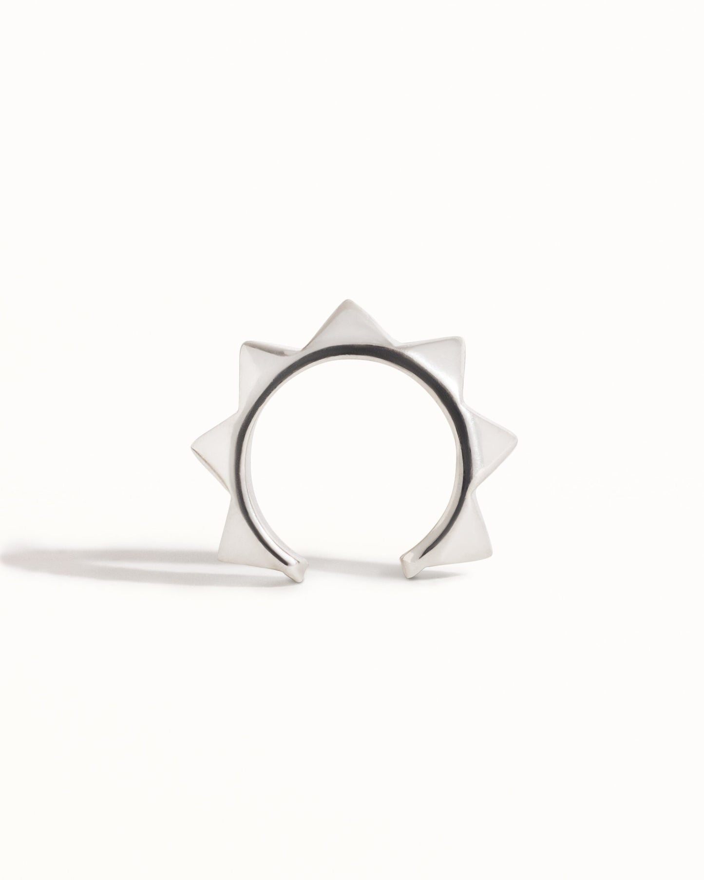 Sterling Silver Pyramid Ear Cuff Earring Ear Wrap Earrings Modern Jewelry Gift for Her - ECU011