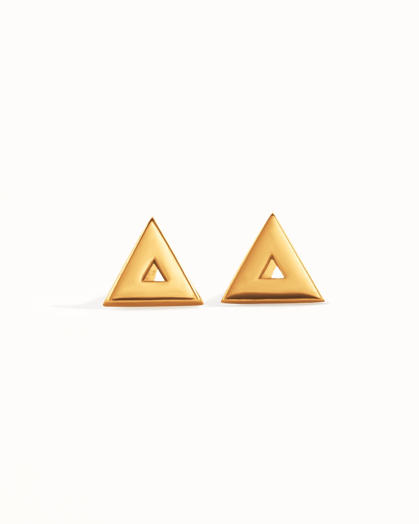 Minimalist Triangle Earrings Geometric Stud Earrings Silver & Gold Earrings Dainty Tiny Stud Earrings Modern Style - CST014