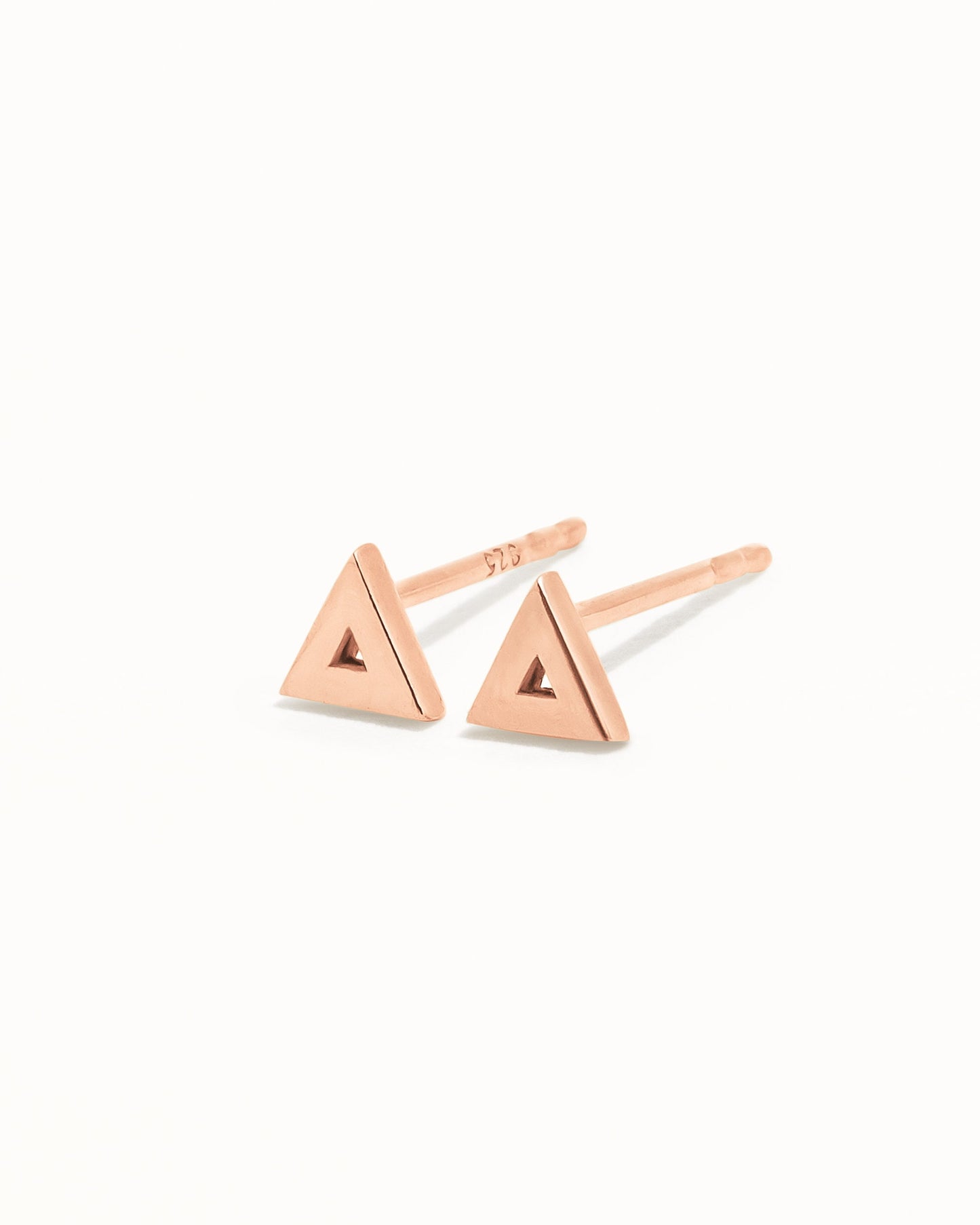 Minimalist Triangle Earrings Geometric Stud Earrings Silver & Gold Earrings Dainty Tiny Stud Earrings Modern Style - CST014