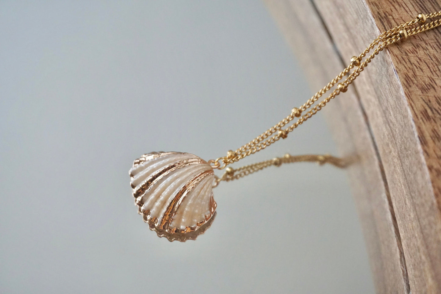 Natural Seashell Necklace, Boho Jewelry, Seashell Pendant Necklace, Cowrie Adjustable Necklace, Beach Wedding, Ocean Jewelry