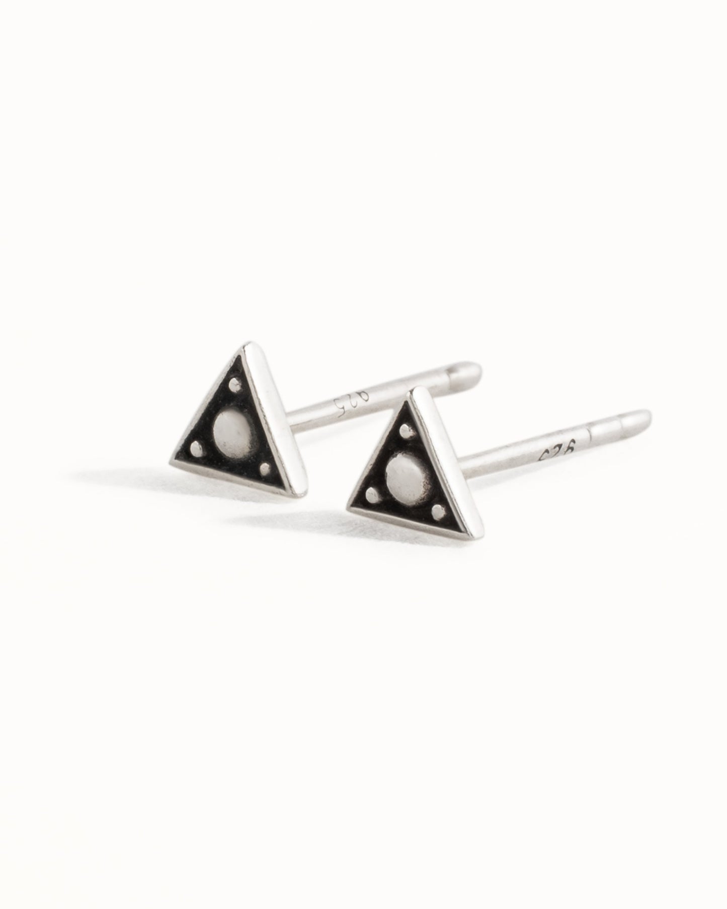Sterling Silver Triangle Ear Jacket Earrings Ear Cuff Earrings Modern Jewelry Gift for Her - JKT007SSO