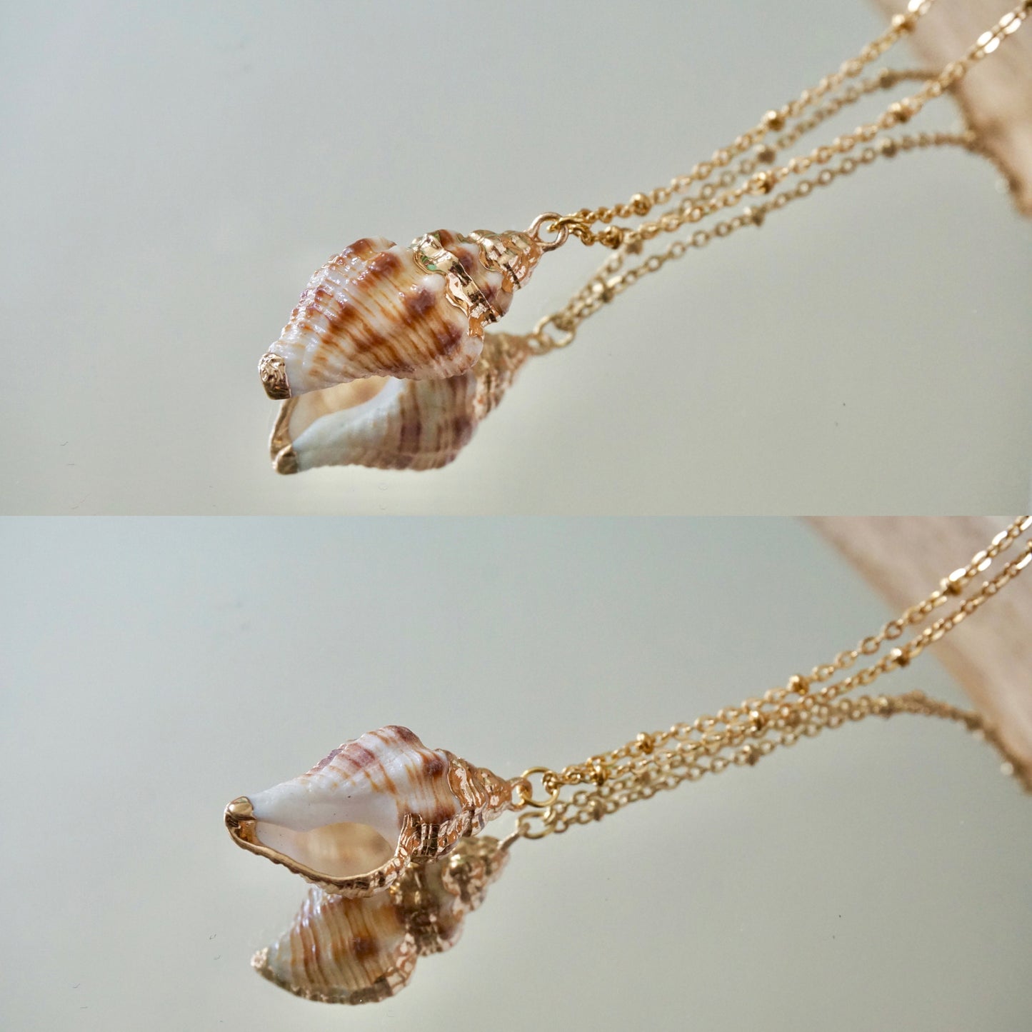 Natural Seashell Necklace, Boho Jewelry, Seashell Pendant Necklace, Cowrie Adjustable Necklace, Beach Wedding, Ocean Jewelry