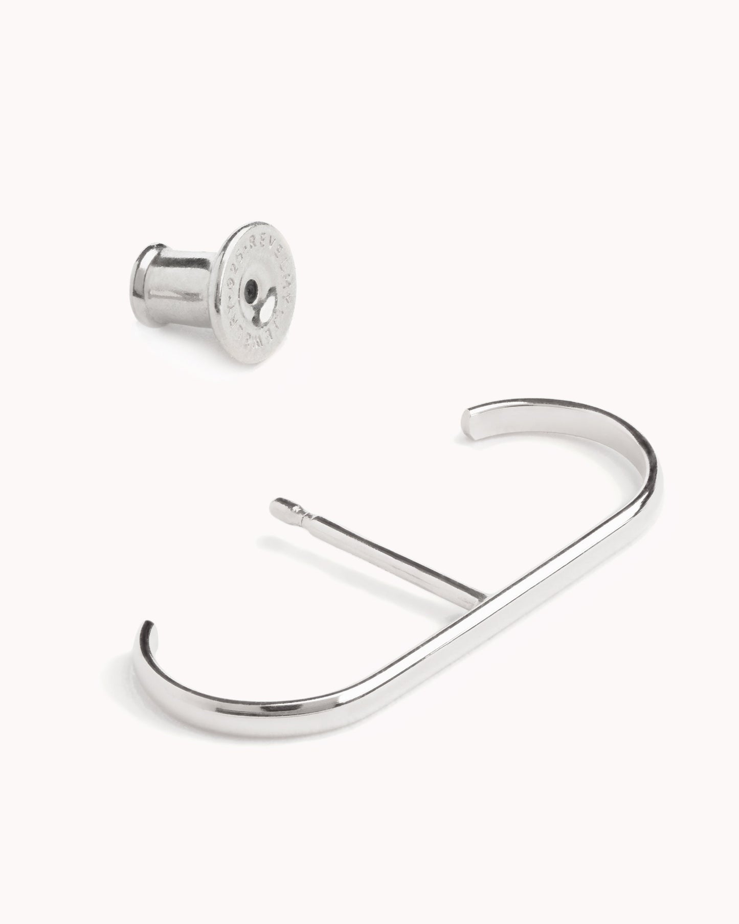 Suspender Earring Minimalist Silver Earring • Modern Geometric Ear Lobe Cuff Earring • 14k Gold Filled Stud Bar Earring Simple Gift - CST027