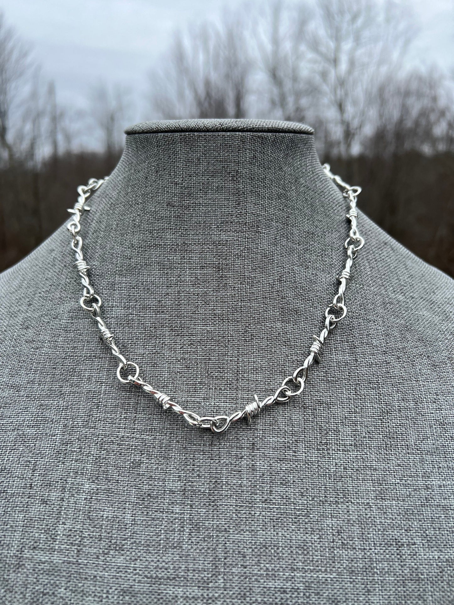 Barbed Wire Chunky Retro 90s Inspired Streetwear Necklace