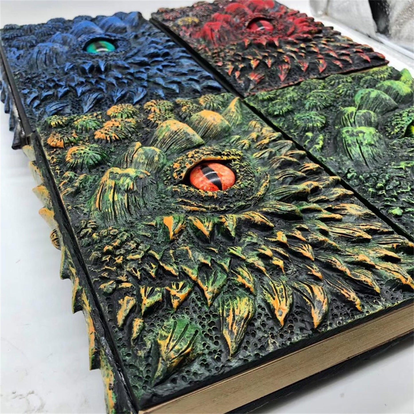 Vintage Design Embossed 3D Journal, Dragons Theme Sketchbook, Loose-leaf Notepad, Loose-leaf ledger, Book Of Dragons, Magical Notebook