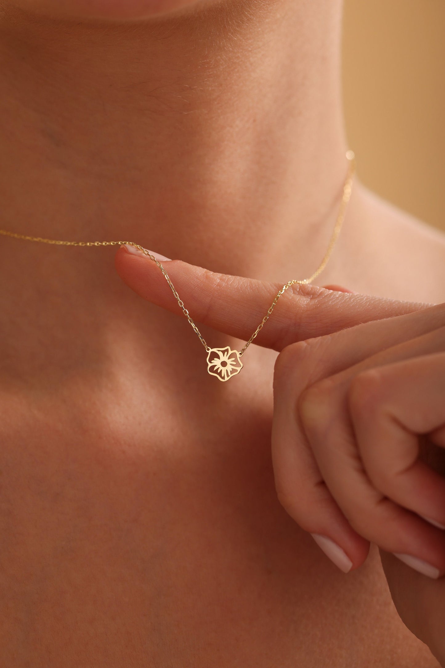 Dainty Birth flower Necklace, Gold Birth Flower Bouquet Necklace, Personalized Gift, Birth flower Family Gift, Gift For Her, Birthday Gifts