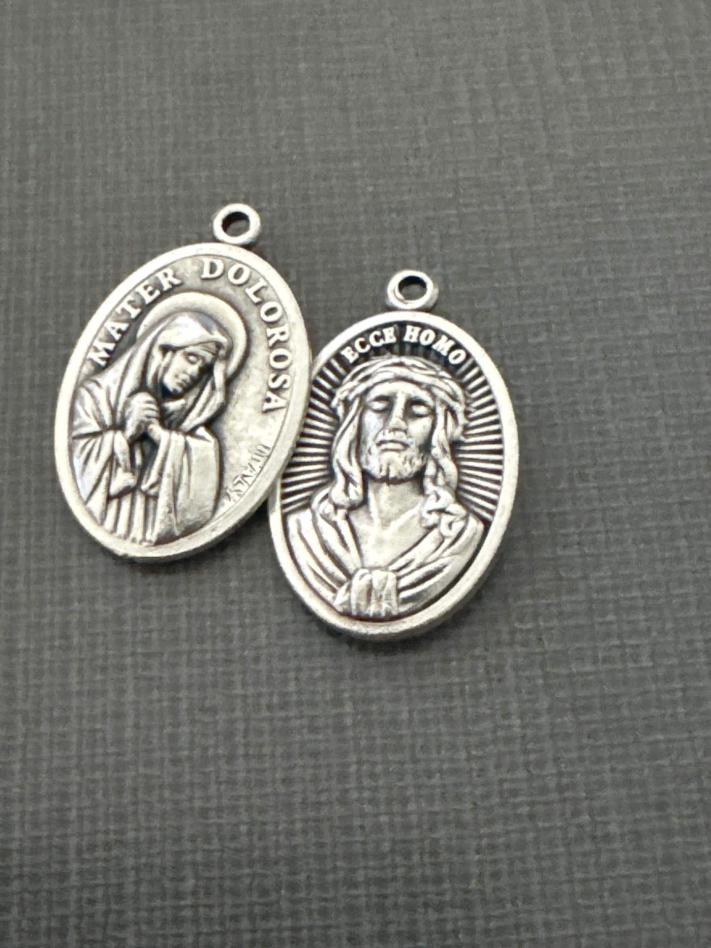 Our Lady Of Sorrows Medal 1 Inch Earrings