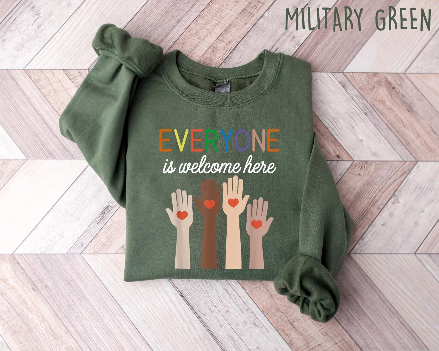 Idaho Teacher Shirt Everyone Is Welcome Here, Inclusion and Equality 100% Cotton T-Shirt, Protest and Resist Sweatshirt, Gift for Baby/Youth/Adult