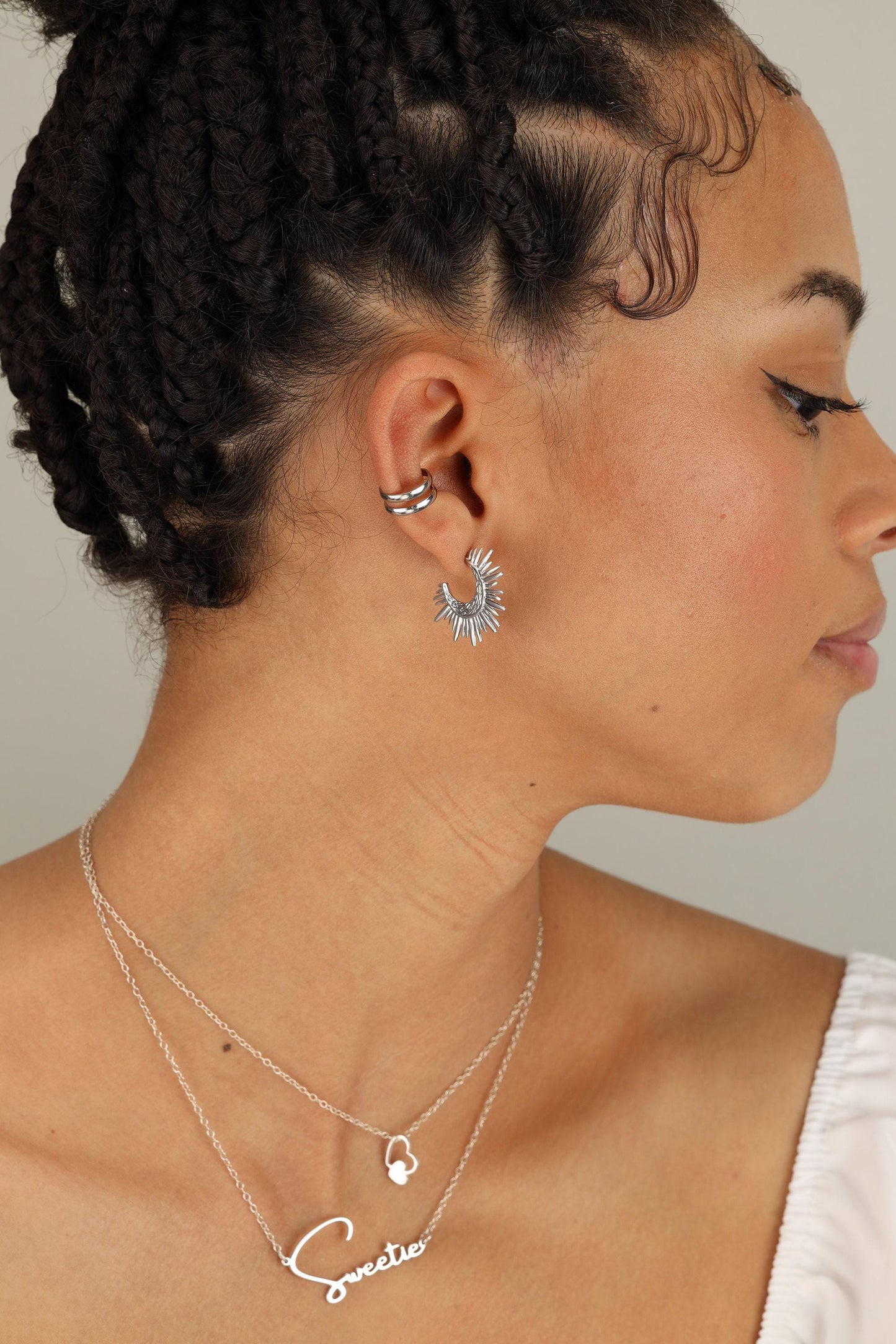 GOLD SUN EARRINGS • delicate dangle earrings • sol starburst • silver gold hoops • anniversary birthday gift • nickel free jewelry • EAHL1AU