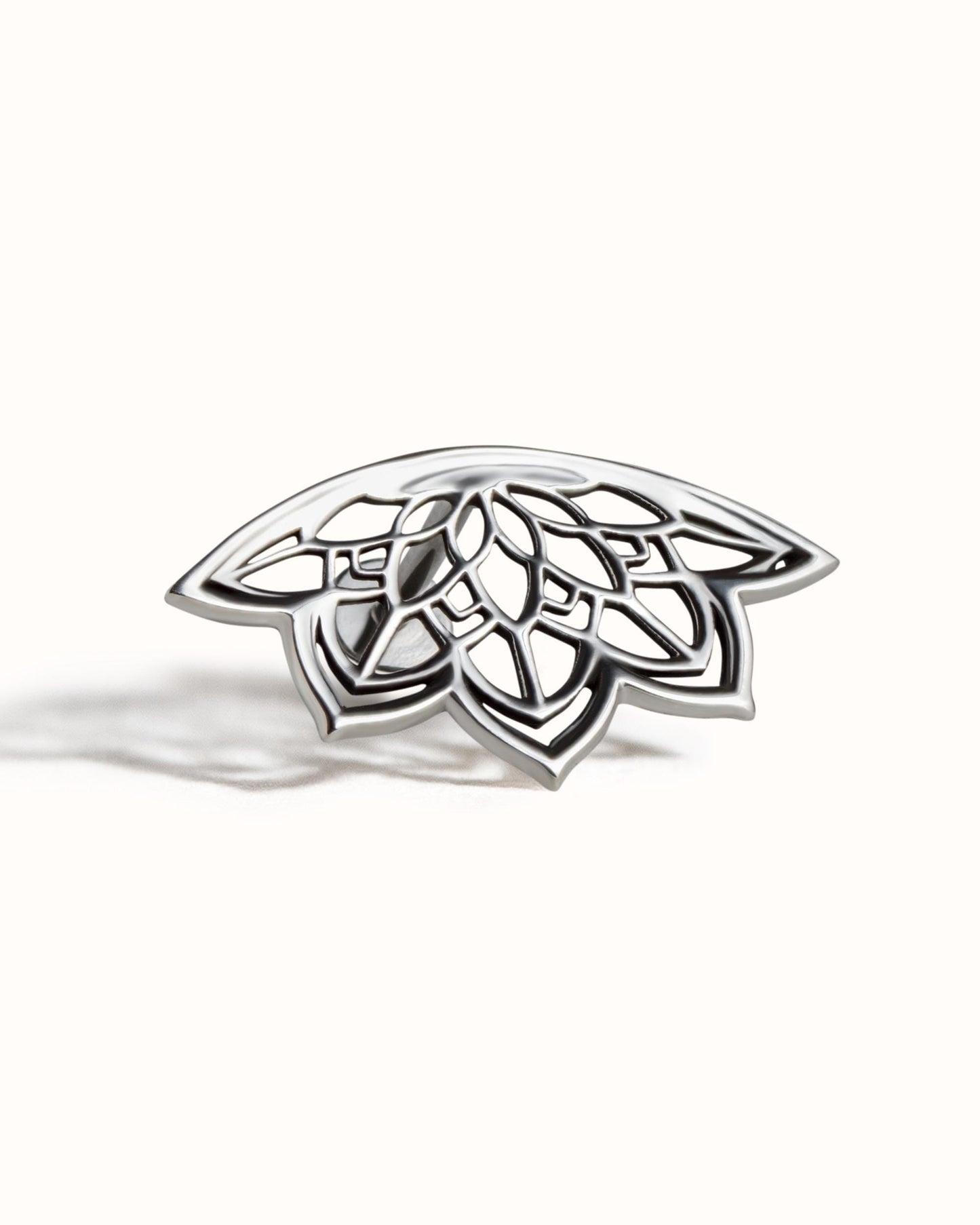 Boho Helix Earring • Geometric Mandala Lotus Flower Hidden Helix • Piercing 18G 16G • Cartilage Bohemian Silver Spiritual Jewelry • CRT023 B